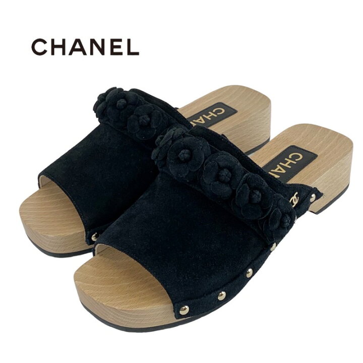 楽天市場】シャネル CHANEL サンダル 靴 シューズ スエード ウッド 