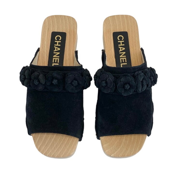 楽天市場】シャネル CHANEL サンダル 靴 シューズ スエード ウッド 