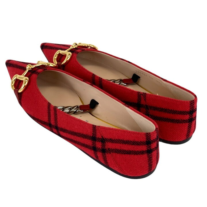 楽天市場】グッチ GUCCI パンプス 靴 シューズ ウール レッド 未使用 