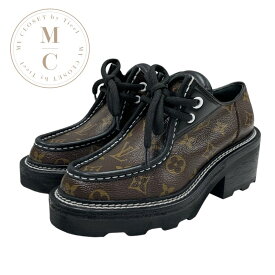 ルイヴィトン LOUIS VUITTON ボブールライン モノグラム ローファー 革靴 靴 シューズ レザー ブラウン ブラック レースアップシューズ ダービー