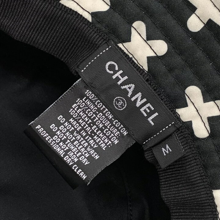 楽天市場】シャネル CHANEL ハット コットン ブラック ホワイト