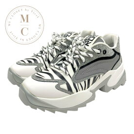 セルジオロッシ sergio rossi スニーカー 靴 シューズ レザー ホワイト ブラック シルバー ゼブラ ラメ ロゴ