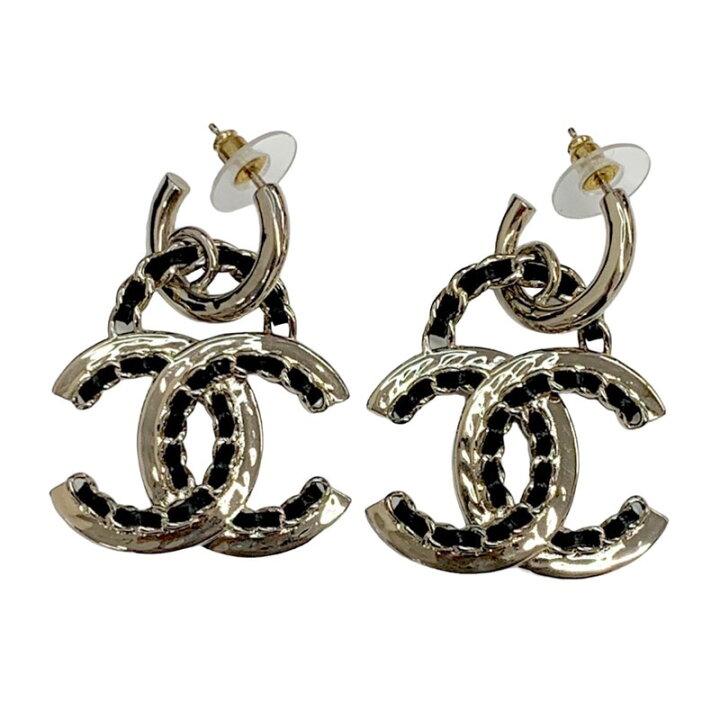 楽天市場】シャネル CHANEL ピアス イヤリング ゴールド ブラック ココ  