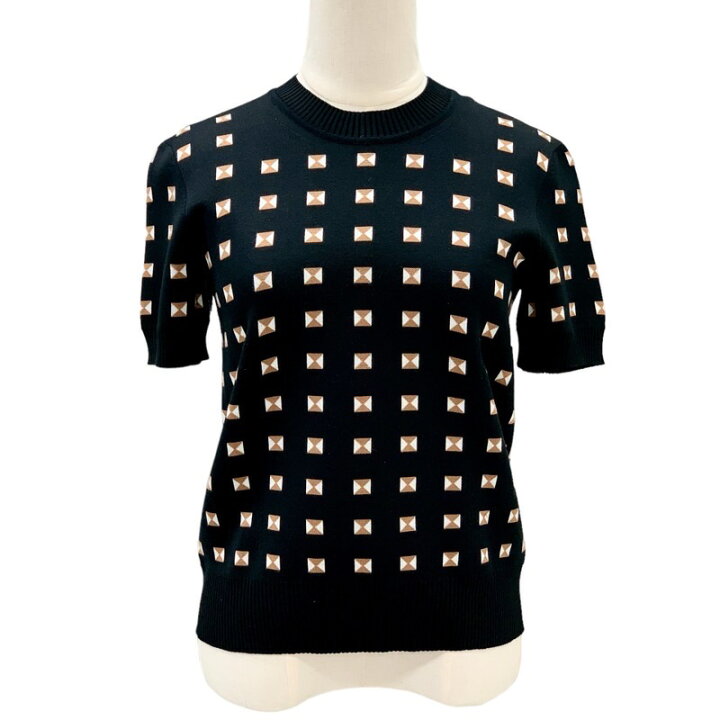 楽天市場】エルメス HERMES トップス シルク ブラック 総柄 半袖  