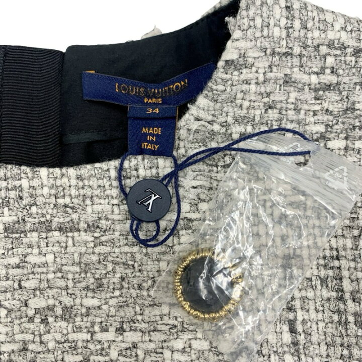 楽天市場】ルイヴィトン LOUIS VUITTON ワンピース コットン グレー 