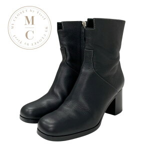 エルメス HERMES フラトゥーズ ブーツ ショートブーツ 靴 シューズ レザー ブラック 黒 ステッチ