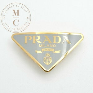 �v���_ PRADA �w�A�A�N�Z�T���[ �S�[���h �O���[ �g���C�A���O�����S �o���b�^ �w�A�N���b�v