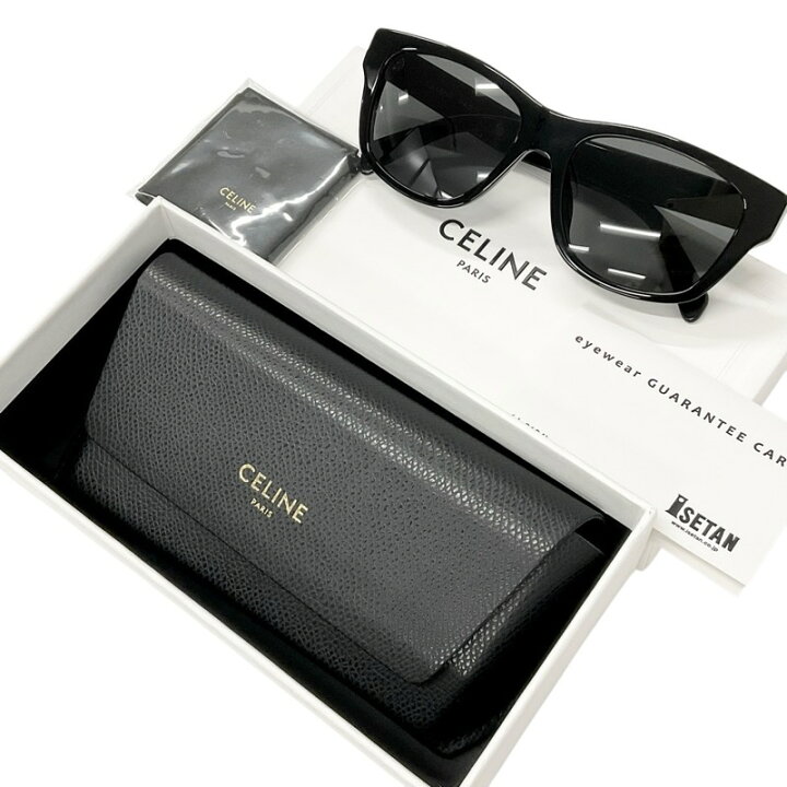 楽天市場】セリーヌ CELINE サングラス ブラック ホワイト ロゴ アイ 