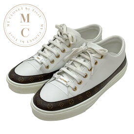 ルイヴィトン LOUIS VUITTON ステラーライン モノグラム スニーカー 靴 シューズ レザー ホワイト ブラウン