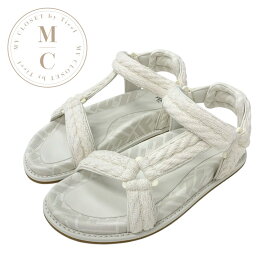 フェンディ FENDI サンダル 靴 シューズ ファブリック アイボリー 未使用 ズッカ ロゴ