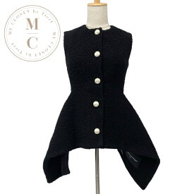 未使用 ルイヴィトン LOUIS VUITTON アウター ベスト ウール パール 22AW ブラック