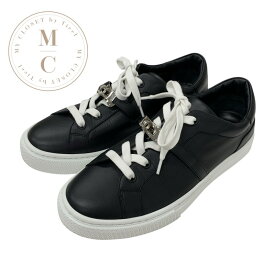 エルメス HERMES デイ スニーカー 靴 シューズ レザー ブラック 黒 シルバー ケリー金具