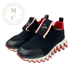 �N���X�`�������u�^�� Christian Louboutin Tiketa Run �X�j�[�J�[ �C �V���[�Y �J�[�t���U�[ �u���b�N �z���C�g ���b�h �X���b�|��