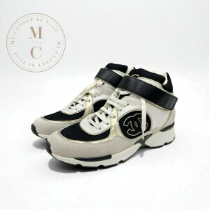 シャネル CHANEL スニーカー 靴 シューズ ファブリック レザー スエード ホワイト ブラック 白 ココマーク ベルクロ スウェード