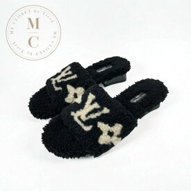 ルイヴィトン LOUIS VUITTON パセオライン モノグラム サンダル 靴 シューズ シアリング ブラック ホワイト ミュール ボア