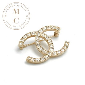 シャネル CHANEL ブローチ コサージュ ゴールド ココマーク ラインストーン