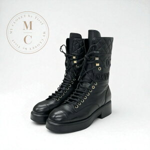 �V���l�� CHANEL �u�[�c �V���[�g�u�[�c �C �V���[�Y ���U�[ �u���b�N �� �R�R�}�[�N �}�g���b�Z ���[�X�A�b�v �~�h���u�[�c