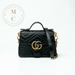 �O�b�` GUCCI �o�b�O �V�����_�[�o�b�O �u���b�N �S�[���h GG�}�[�����g �~�j�g�b�v�n���h���o�b�O 2way �n���h�o�b�O