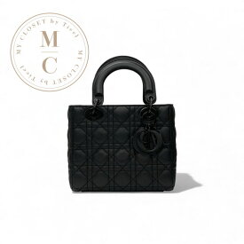 クリスチャンディオール CHRISTIAN DIOR ハンドバッグ ブラック Lady Dior My ABCDior スモール カナージュ ウルトラマット カーフスキン 2way ショルダーバッグ