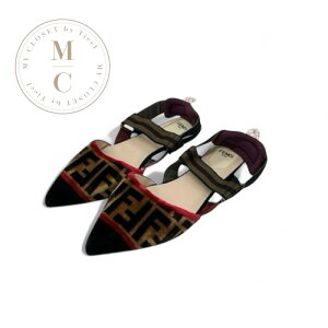 �t�F���f�B FENDI �R���u�� �t���b�g�V���[�Y �C �V���[�Y �x���A �t�@�u���b�N �}���`�J���[ ���S �Y�b�J�� �X�g���b�v �t���b�g�p���v�X