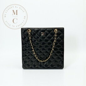 シャネル CHANEL バッグ トートバッグ ラムスキン ブラック ゴールド シルバー マトラッセ ココマーク チェーン