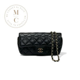 シャネル CHANEL バッグ ショルダーバッグ ラムスキン ブラック ゴールド ココマーク マトラッセ メガネケース チェーン
