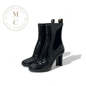 ルイヴィトン LOUIS VUITTON シルエットライン ブーツ ショートブーツ 靴 シューズ ラバー ブラック 黒 ロゴ アンクルシブーツ レインブーツ