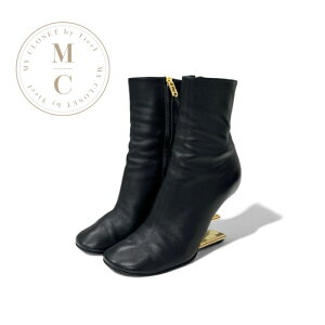 �t�F���f�B FENDI �t�@�[�X�g �u�[�c �V���[�g�u�[�c �C �V���[�Y ���U�[ �u���b�N �� �S�[���h ���^���q�[�� FF���S