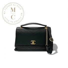 シャネル CHANEL バッグ ショルダーバッグ ブラック 黒 ゴールド Vステッチ ロゴ ココマーク ターンロック シェブロン トップハンドル チェーン 2way ハンドバッグ