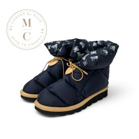 ルイヴィトン LOUIS VUITTON ピローライン モノグラム ブーツ ショートブーツ 靴 シューズ ナイロン ネイビー ブラウン アンクルブーツ