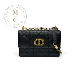 クリスチャンディオール CHRISTIAN DIOR バッグ ショルダーバッグ ブラック ゴールド Miss Caro ミニバッグ マクロカナージュ チェーン