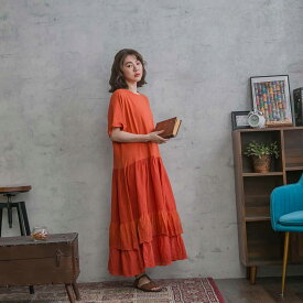 楽天市場 オレンジ Tシャツ ワンピース レディースファッション の通販