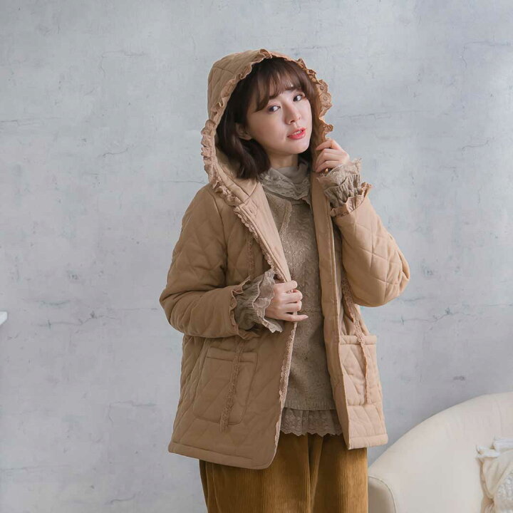 楽天市場】【完売御礼】 ジャケット 極厚手キルティング フード付き 前  