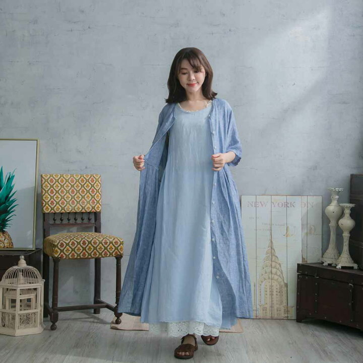 楽天市場】【完売御礼】 ワンピース 半袖刺繍レースリネン前開きロング  