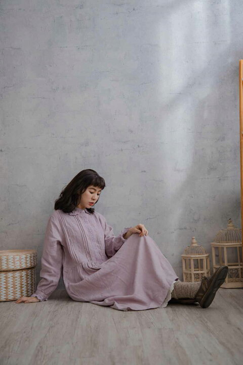 楽天市場】ロングワンピース「 淡く 優しく 美しい 」お手間自在、伸縮  