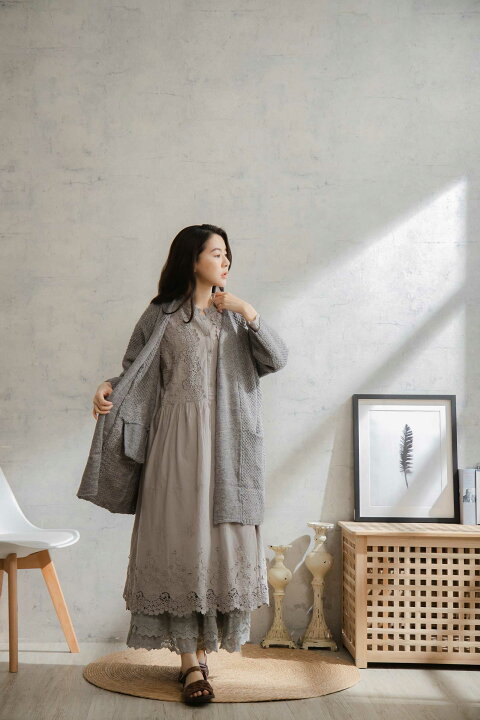 ワンピース v neck pencil ops「Amiur × minami」 / vネックペンシル 