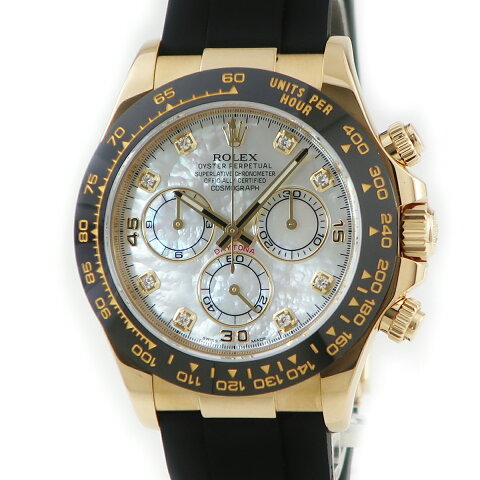 ロレックス ROLEX コスモグラフ デイトナ クロノ 116518LNNG ランダム番 自動巻 腕時計 K18YG無垢 純正ダイヤ メンズ ホワイトシェル 白 ウォッチ セラミック イエローゴールド 【中古】 【店頭受取対応商品】