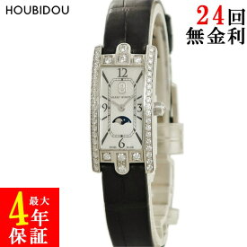 ハリーウィンストン Harry Winston アヴェニュー C ミニ ムーンフェイズ AVCQMP16WW001 K18WG無垢 純正ダイヤ シェル レディース 腕時計クオーツ シルバー 【中古】