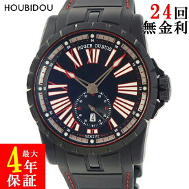 ロジェデュブイ ROGER DUBUIS エクスカリバー 45 DBEX0567 DLC加工 黒 赤 白ローマン メンズ 腕時計自動巻き ブラック 【中古】