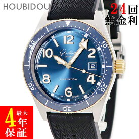 グラスヒュッテ オリジナル GLASHUTTE ORIGINAL スペシャリスト SeaQ 1-39-11-10-90-34 K18RG×SS コンビ ブルー デイト メンズ 腕時計自動巻き ブルー 【中古】