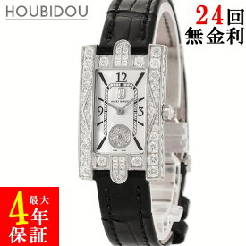 ハリーウィンストン Harry Winston アヴェニュー クラシック AVEQHM21WW231 K18WG 純正ダイヤ シェル レディース 腕時計クオーツ シルバー 【中古】