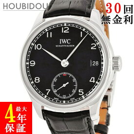 ＼最大4万円割引クーポン数量限定／ IWC IWC ポルトギーゼ ハンドワインド エイトデイズ IW510202 ブラック 黒 スモールセコンド デイト メンズ 腕時計手巻き ブラック 【中古】