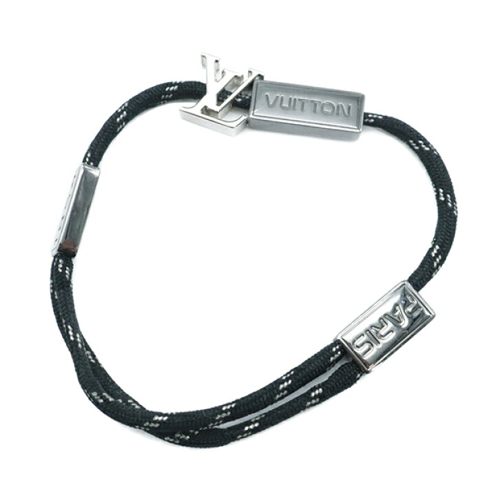 楽天市場 ルイヴィトン Louisvuitton ブレスレット Lvサテライト ノワール 小物 アクセサリー 黒 シルバー金具 Mp2231 メンズ 定番 人気 美品 中古 Houbidou 心斎橋店