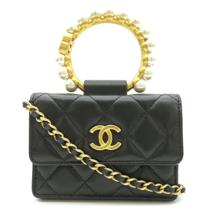 楽天市場】シャネル CHANEL 2WAYバッグ パールハンドル ミニマトラッセ 