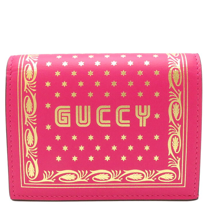 楽天市場】グッチ GUCCI 二つ折り財布 GUCCY レザー ピンク 星 