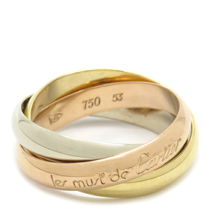 カルティエ Cartier リング 指輪 トリニティ クラシック K18WG K18YG  