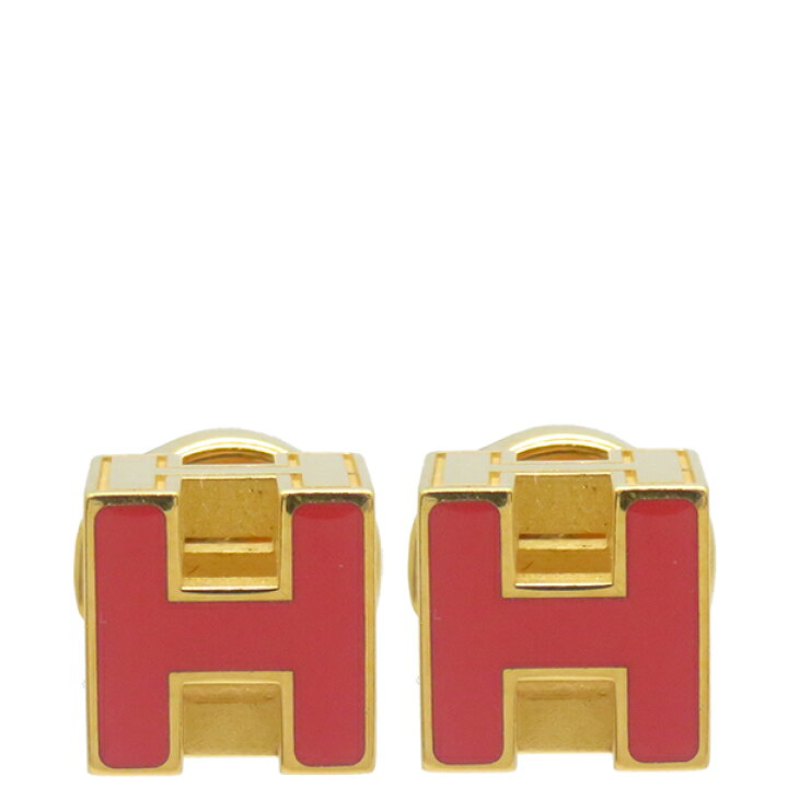 楽天市場】エルメス HERMES カージュ ド アッシュ Hキューブ ピアス GP