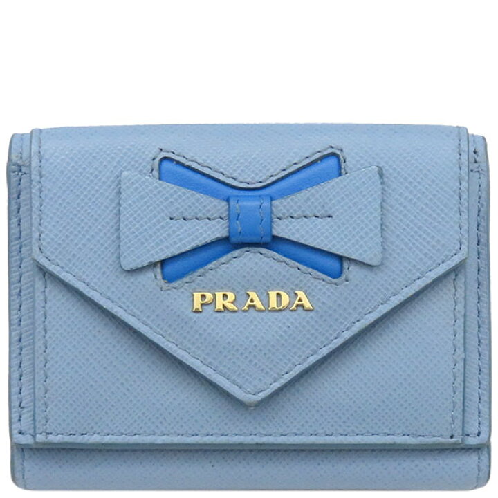 楽天市場】プラダ PRADA 三つ折り財布 リボン ミニウォレット ｜二  