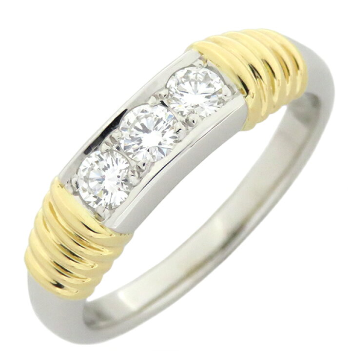 楽天市場】ディオール DIOR リング 指輪 3Pダイヤ コンビ Pt950 K18YG  