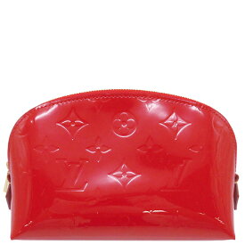 【ポイント10倍 5/27 2時まで】 ルイヴィトン LOUIS VUITTON ポーチ モノグラムヴェルニ ゴールド金具 赤 メイクポーチ 化粧ポーチ 【保存袋】【中古】